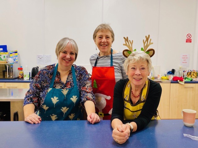 Blackdown Support Group Volunteers cooking up lunch in Dunkeswell